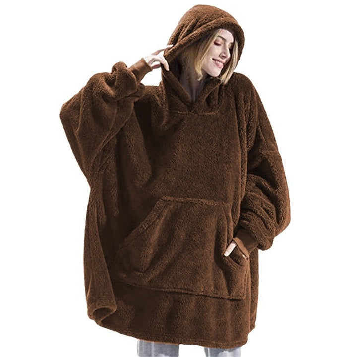 Hooded poncho sweatshirt for women with practical pockets Lune London