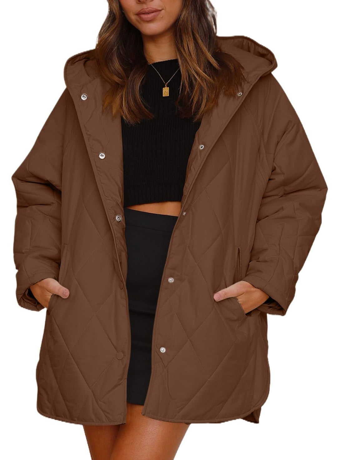 Veste d'hiver matelassée pour femmes avec capuche Chic und Stil