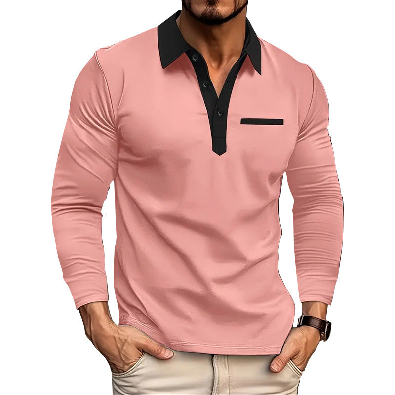 Men's polo shirt with modern collar and practical chest pocket Lune London
