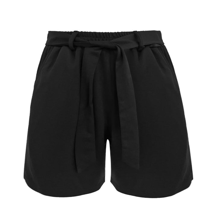 Casual women's pants with elastic waist and side tie belt Lune London