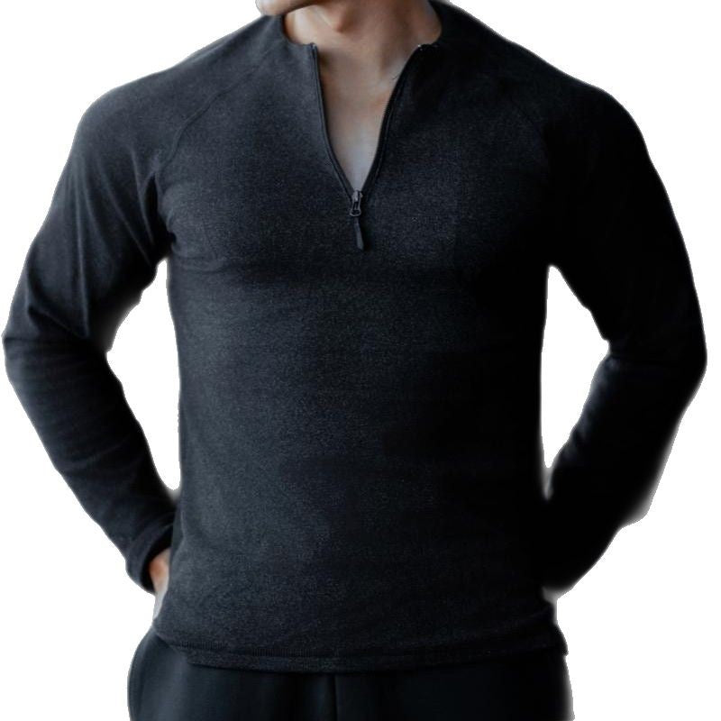 Men's long sleeve sports shirt with innovative zipper Lune London