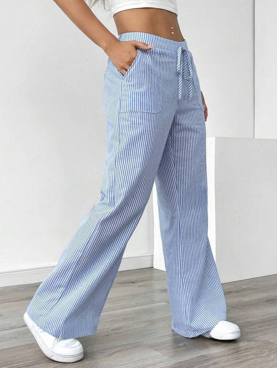 Wide Striped Trousers for Women Lune London
