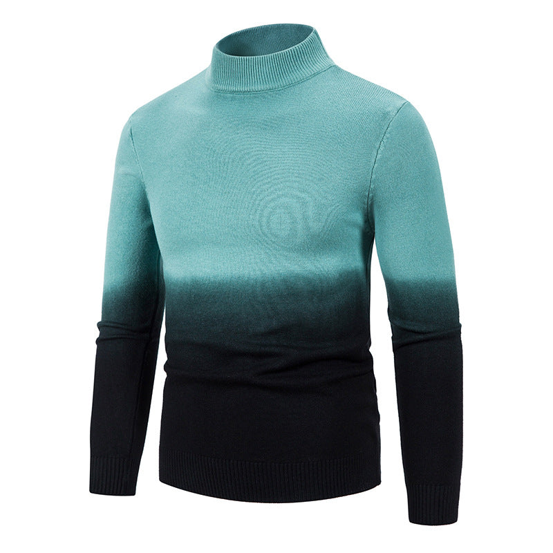 High-quality turtleneck sweater for men with trendy color gradient Lune London