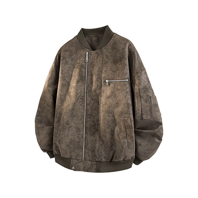 Casual oversized bomber jacket for men made from durable material with handy pockets Lune London