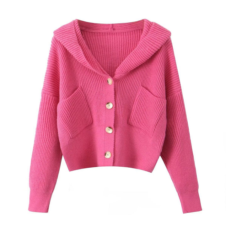 Ladies casual knitted vest with hood and practical pockets Lune London