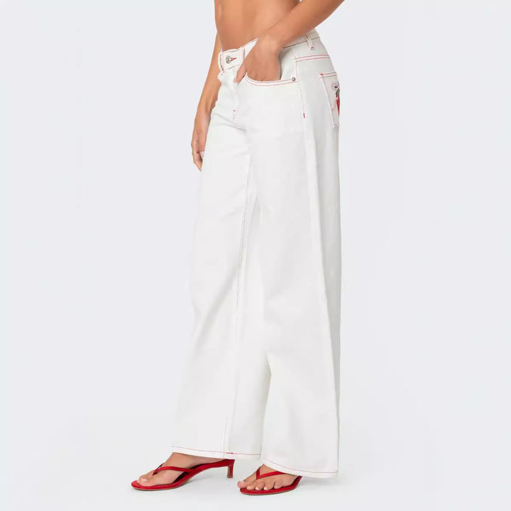 Ladies lace crop top with bow detail and adjustable straps Lune London