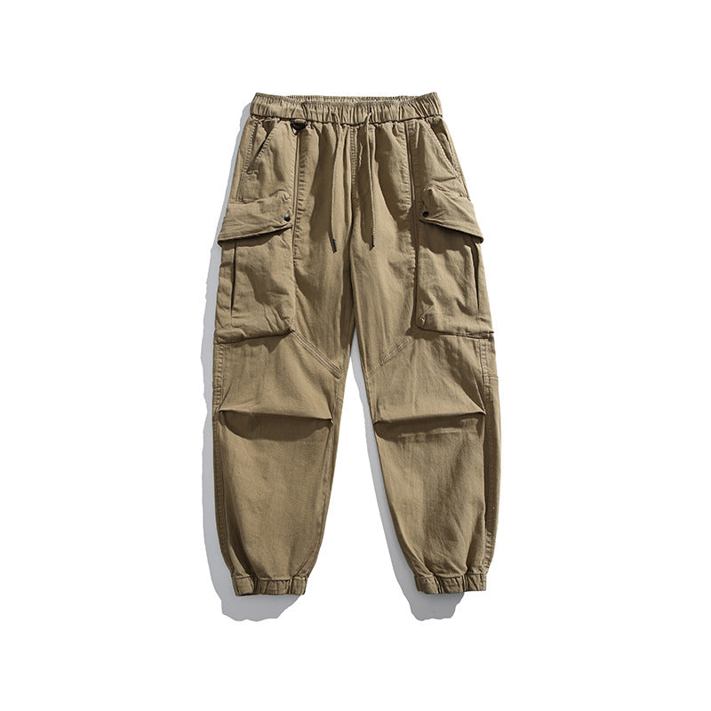 Pantalon cargo pour hommes avec taille élastique et poches pratiques Lune London