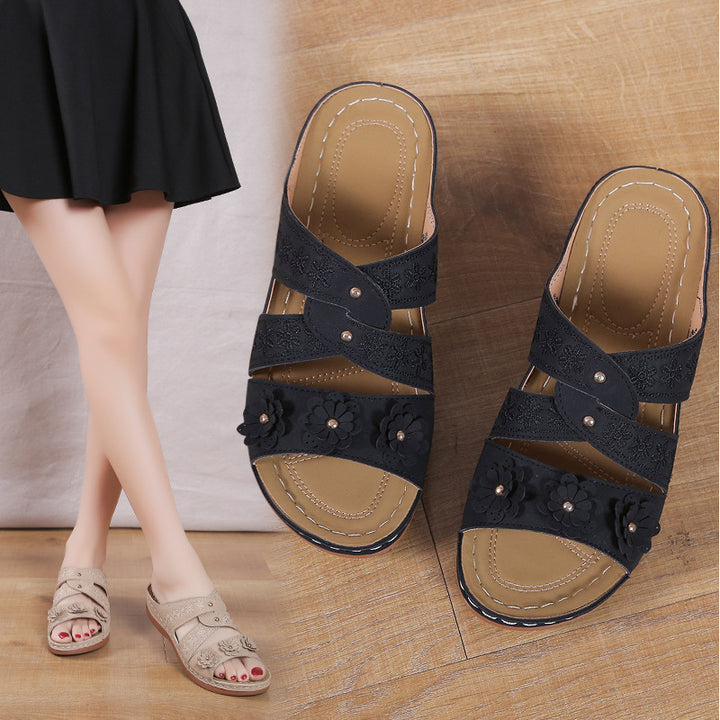 Chic Comfort Floral Sandals for Women