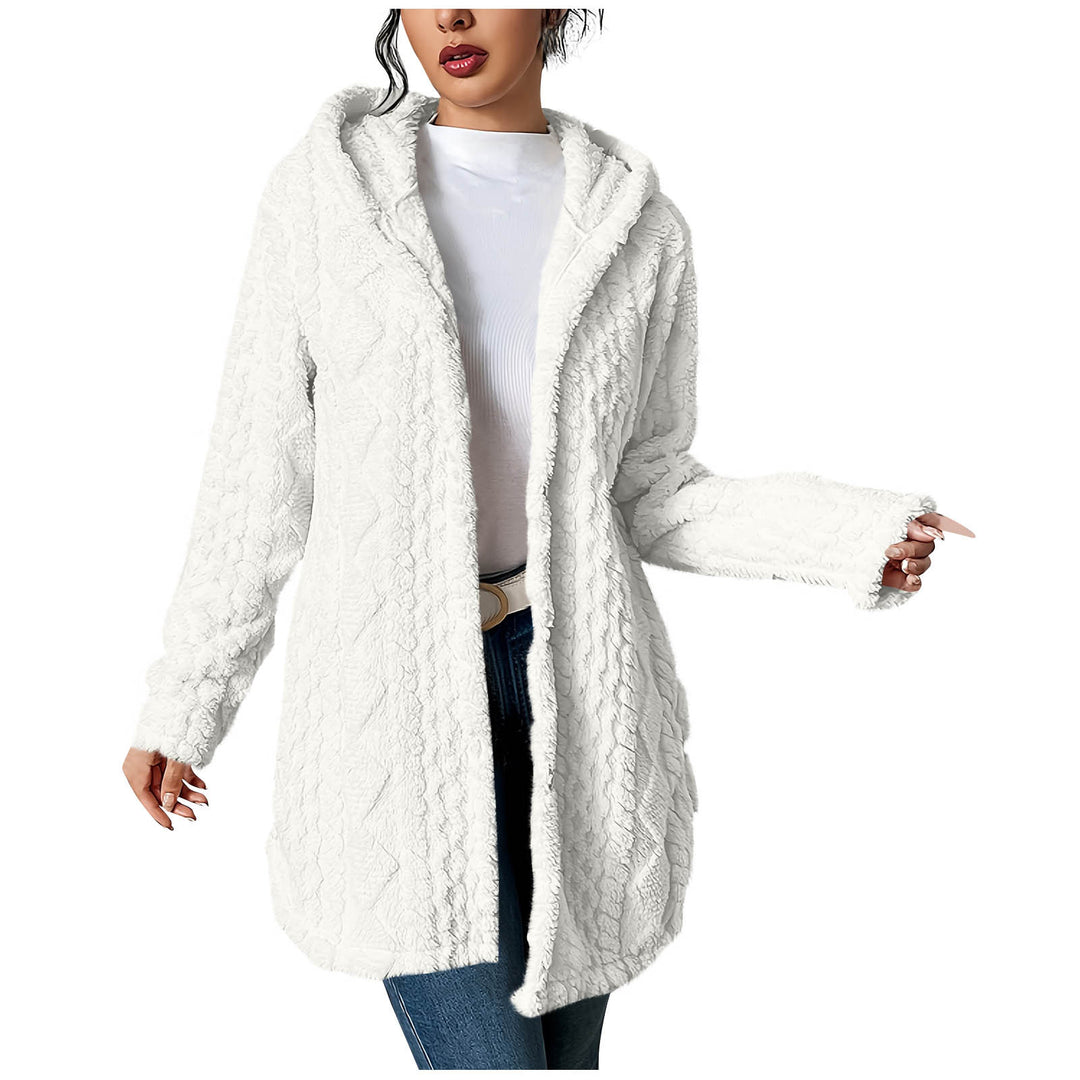 Ladies Cozy Hoodie Cardigan with Soft Fleece Lune London