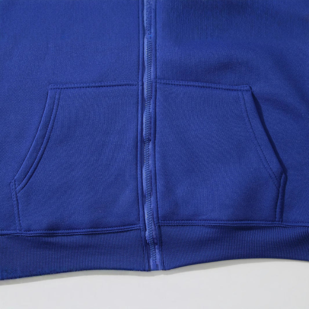 Ladies zip-up sweatshirt with full zipper and kangaroo pocket Lune London