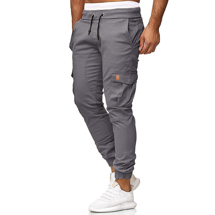 Men's cargo jogger pants with elastic waistband and practical side pockets Lune London