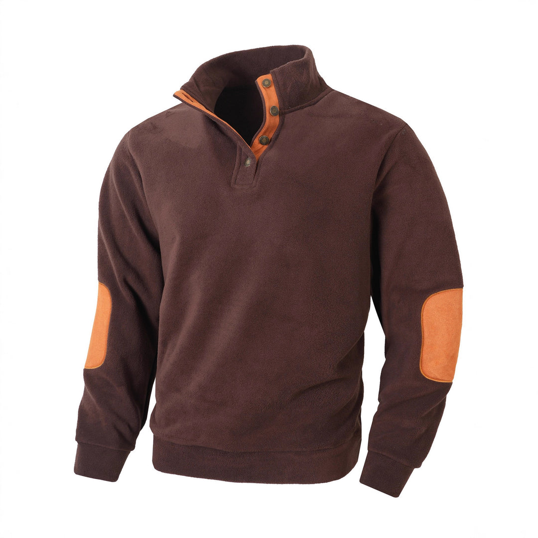 Comfortable fleece sweater for men with contrasting collar and finish Lune London