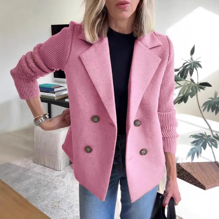 Double-breasted blazer jacket for women with structured sleeves Lune London