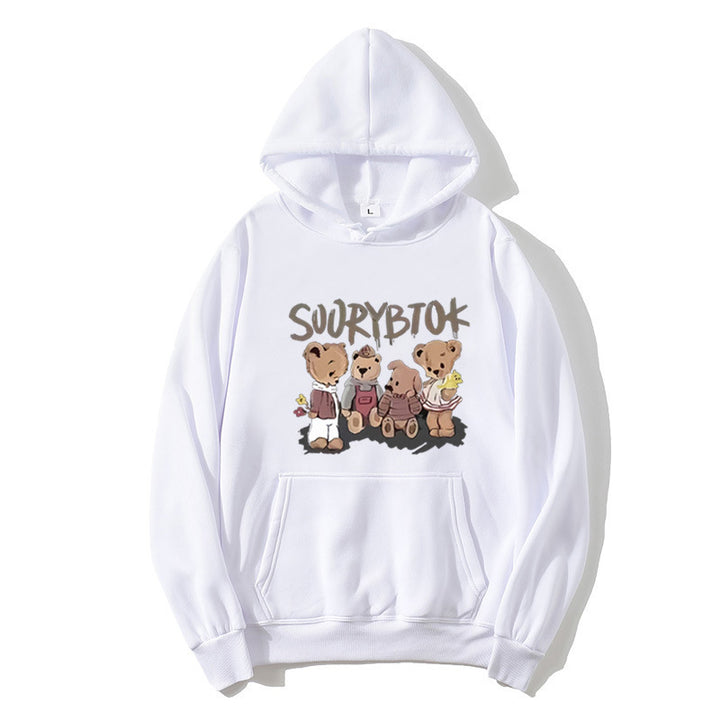 Womens hoodie with playful bear motif Chic & Stil