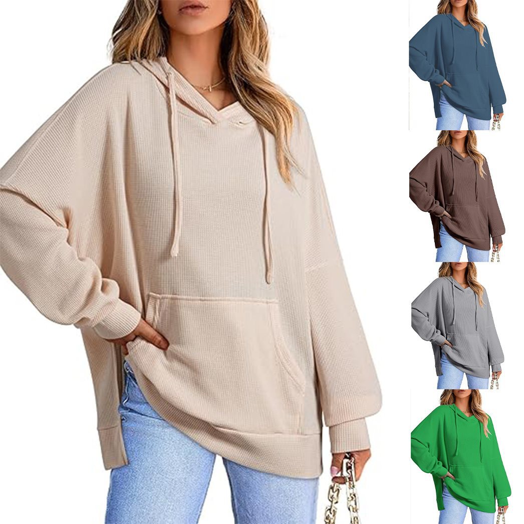 Oversized women's hoodie in waffle pique Lune London