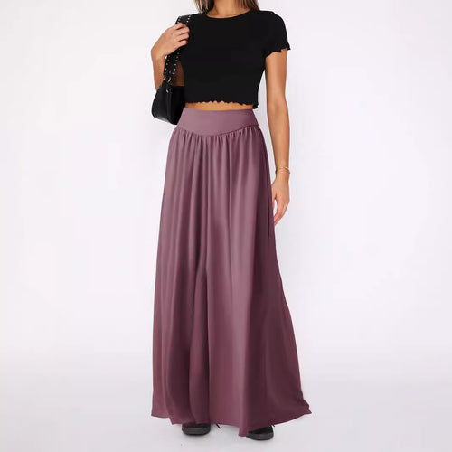 Maxi skirt for women with elastic waistband and fluid cut Lune London