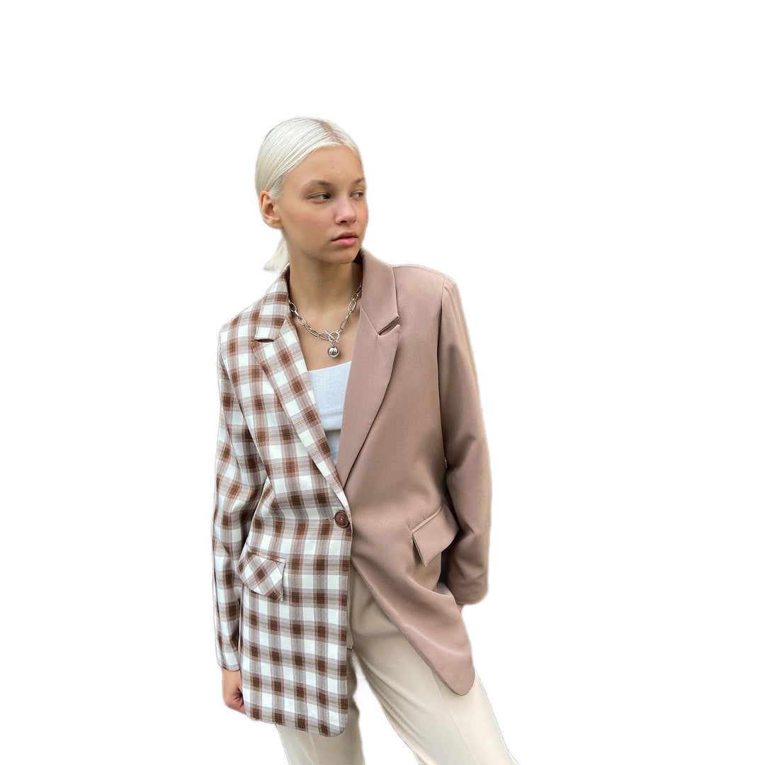 Checkered blazer for women with a soft cut Lune London
