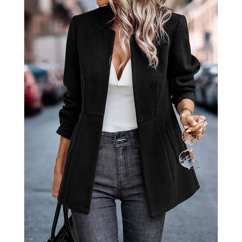 Veste blazer élégante pour femmes avec un motif pied-de-coq moderne et des détails élégants Chic & Stil