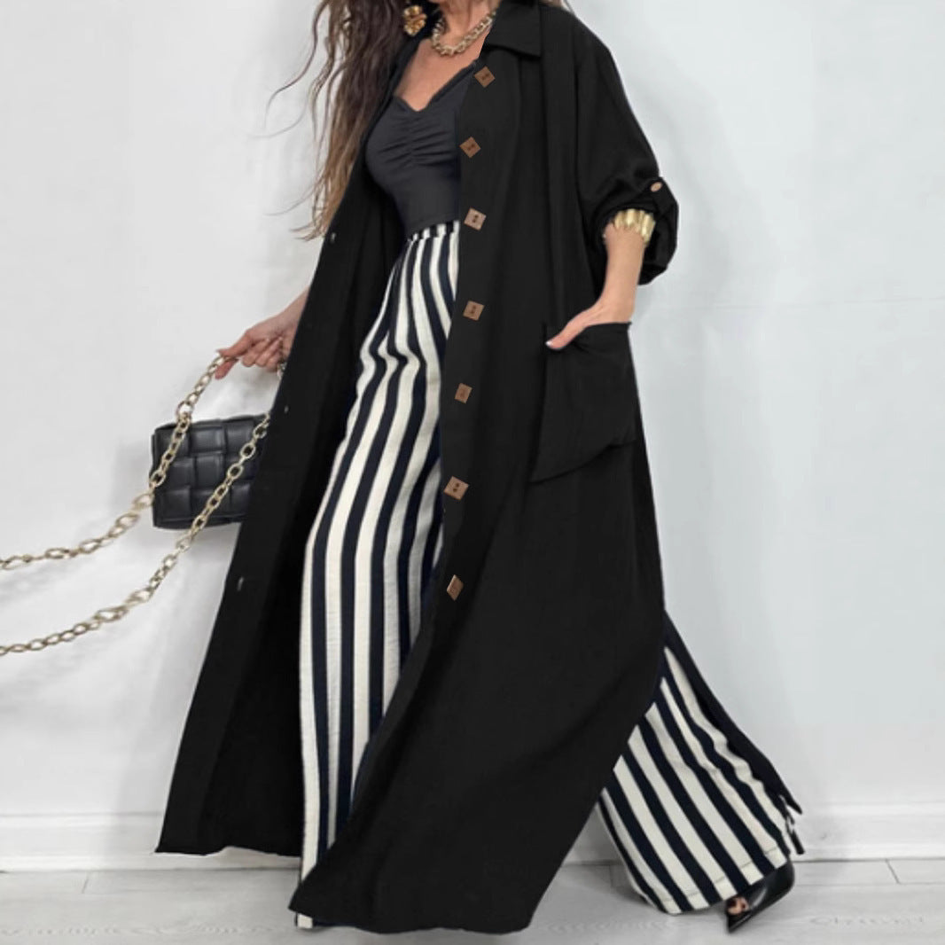 Oversized coat for women with classic button details and practical pockets Lune London