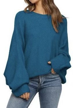 Oversized comfortable knit sweater for women with wide-cut sleeves Lune London