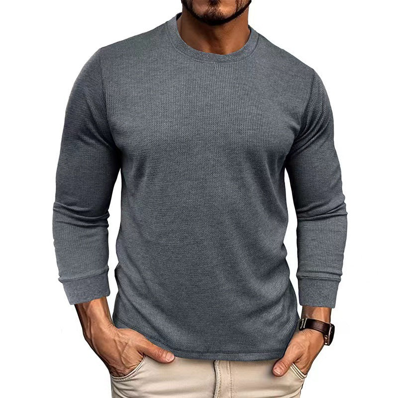 Long sleeve t-shirt for men in breathable ribbed material Lune London