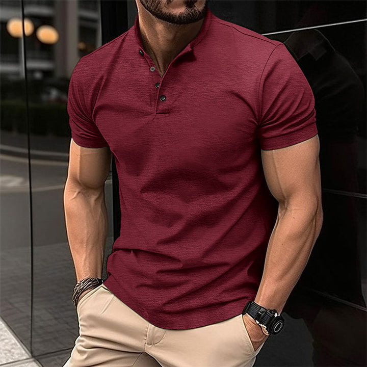 Men's Leisure Short Sleeve Henley Polo Lune London