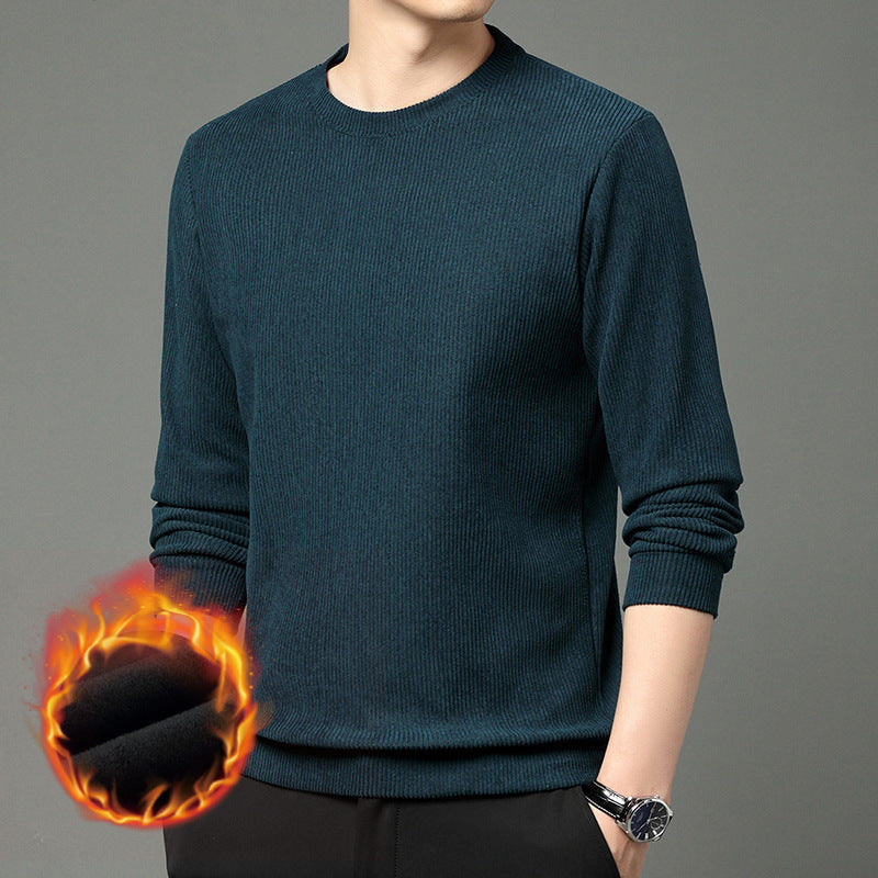 Comfortable and stylish men's round neck sweater in warming material Lune London