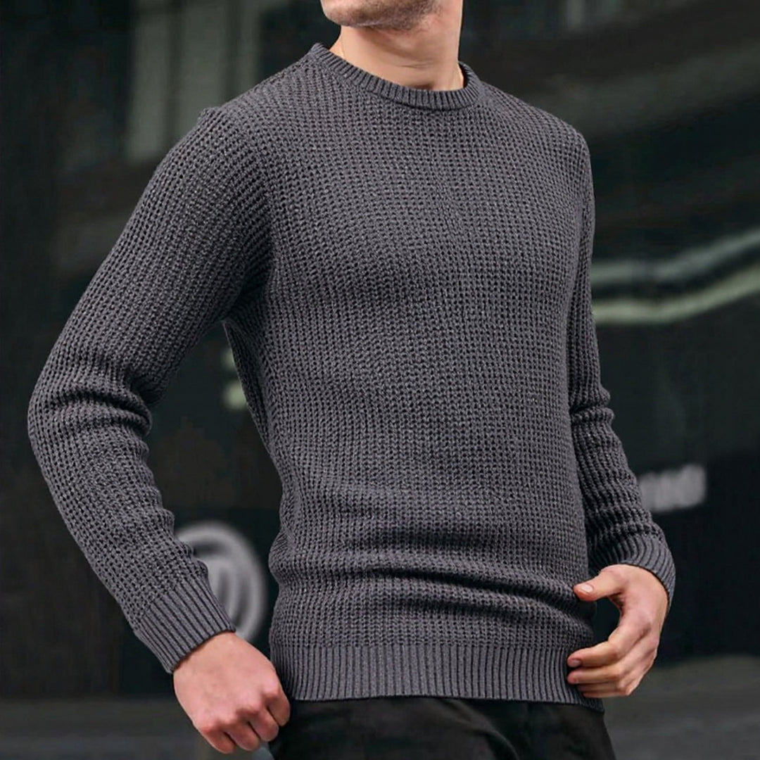 Casual knit sweater for men with embossed pattern Lune London