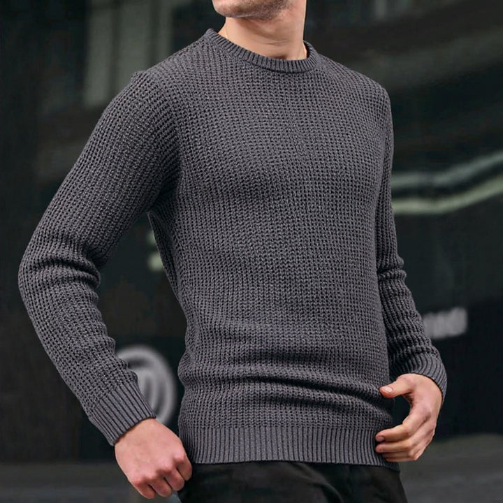 Casual knit sweater for men with embossed pattern Lune London