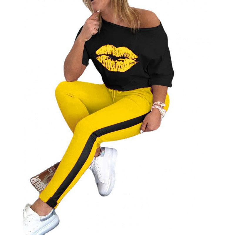 Women's sports leggings with a modern design in gradient colors with an elastic and high waist Lune London