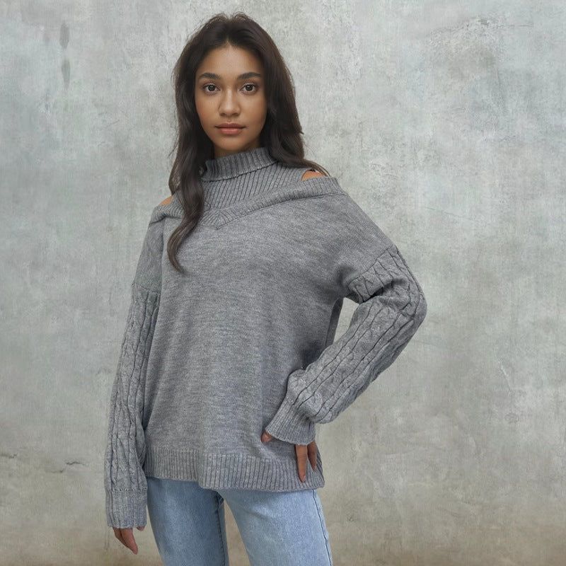 Knit sweater for women with removable shoulders Lune London
