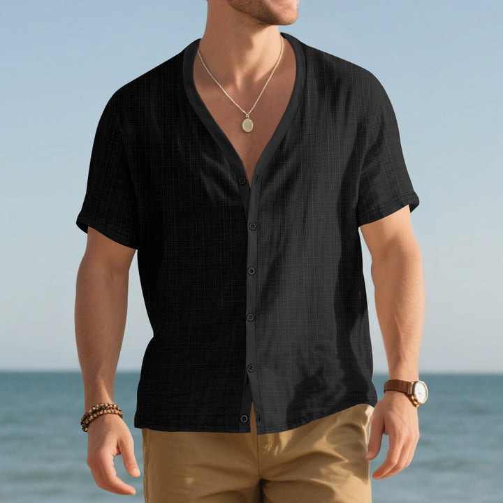 Casual short sleeve shirt for men with textured design Lune London