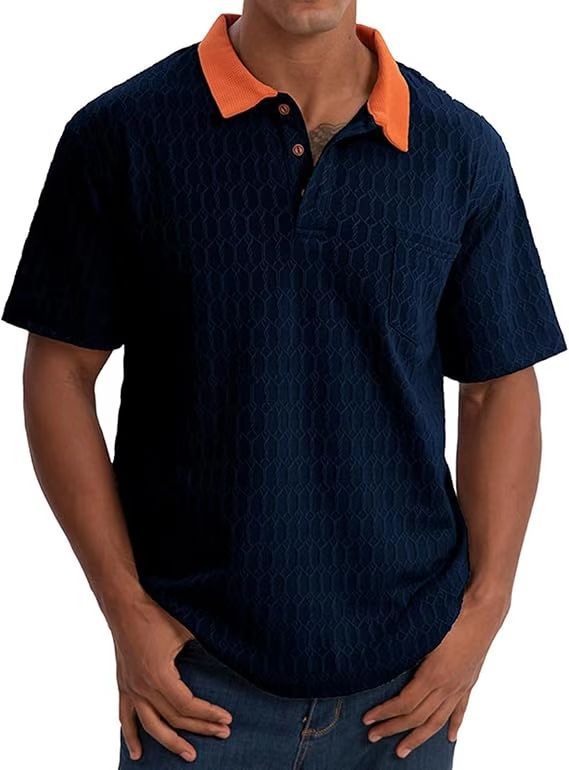 Structured leisure polo for men with contrast collar Lune London