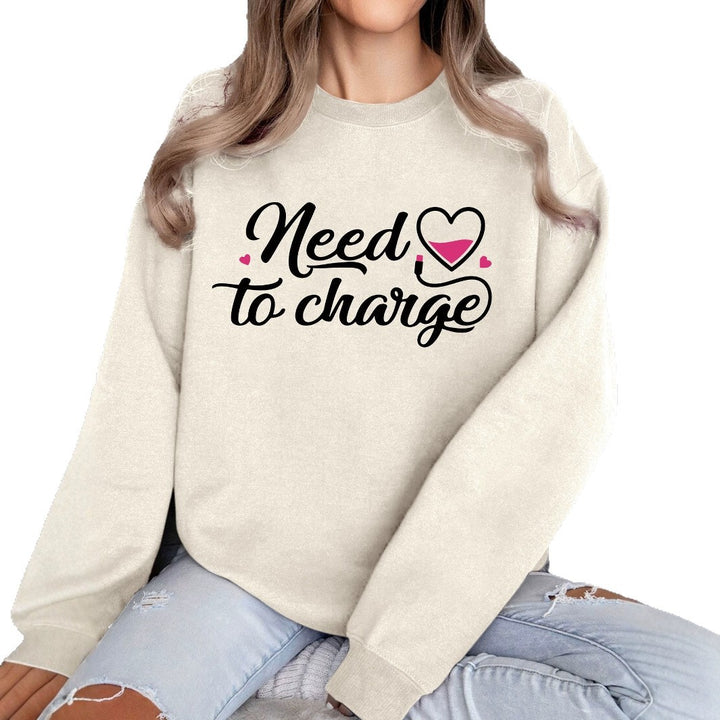 Sweatshirt femme avec citation inspirante de cœur et coupe décontractée Chic & Stil