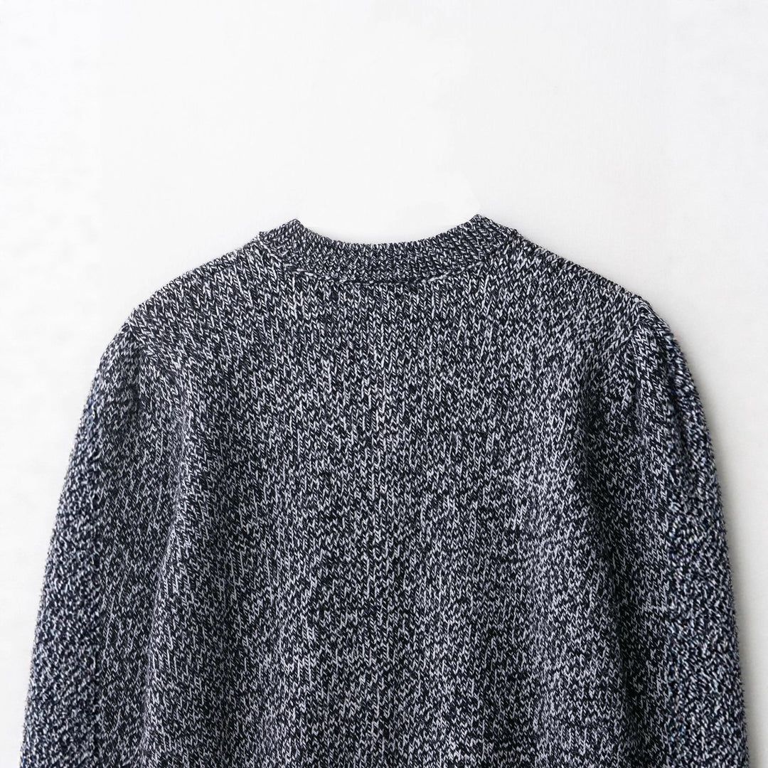 Knitted jacket for women with button closure and elegant ruffle details Lune London