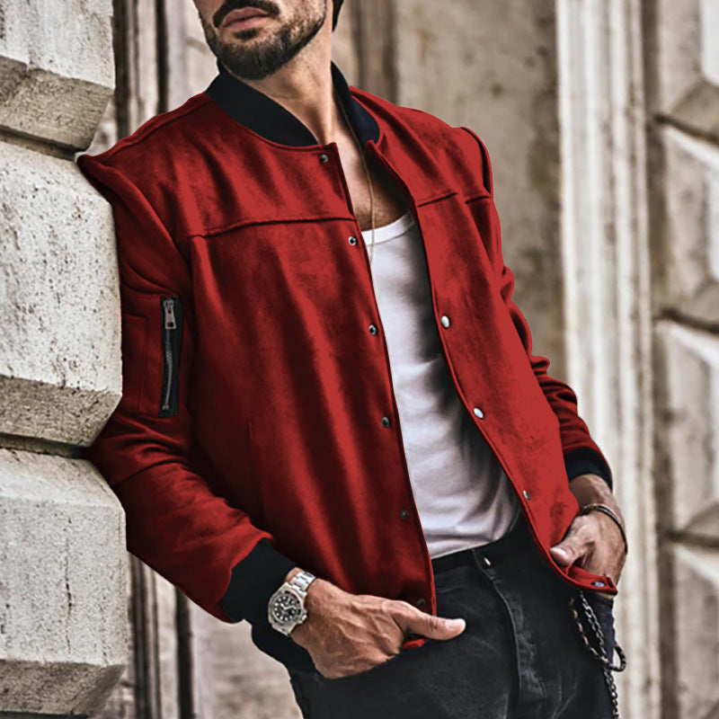 Modern bomber jacket for men in high-quality suede look Lune London