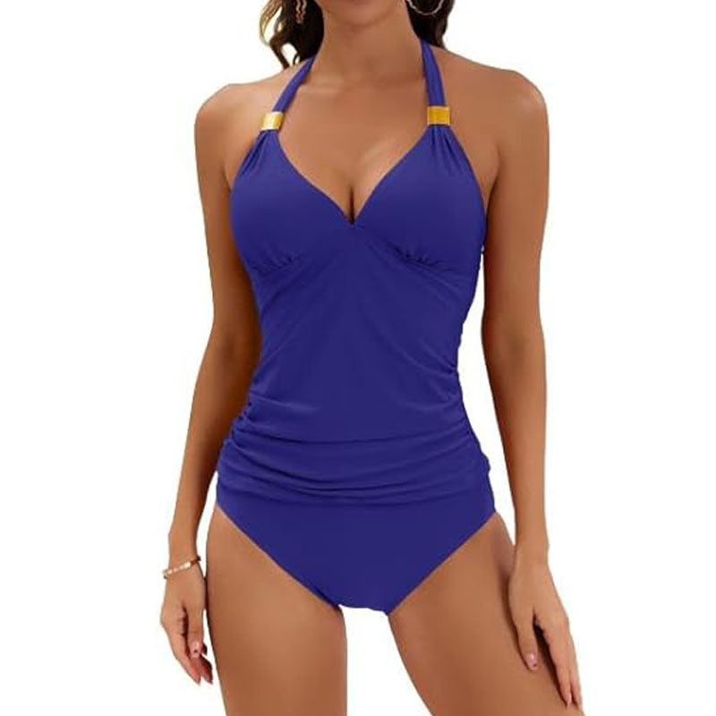 Women's swimsuit with elegant wrap design and high waist Lune London
