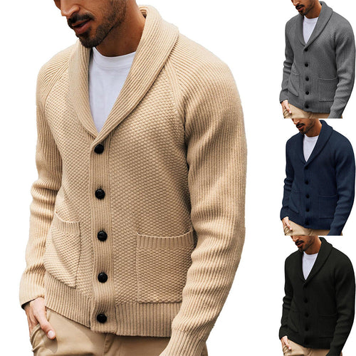 Lune London | Men's cardigan with shawl collar and pockets