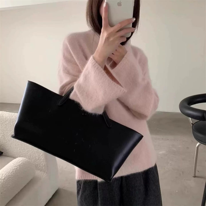 Pull moelleux pour femmes à coupe surdimensionnée en laine mohair Chic & Stil