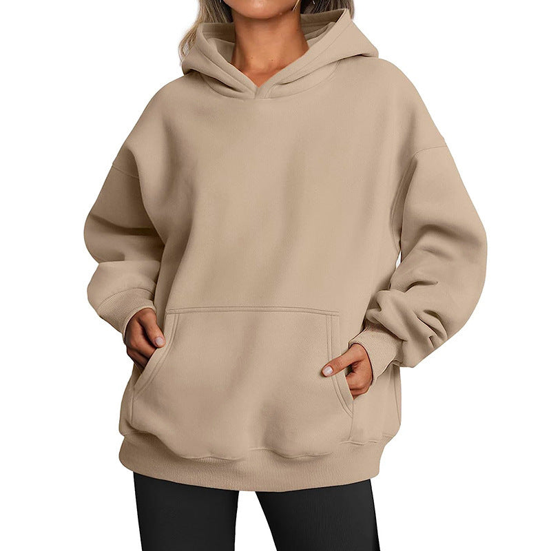 Women oversized casual hoodie with deep collar Lune London