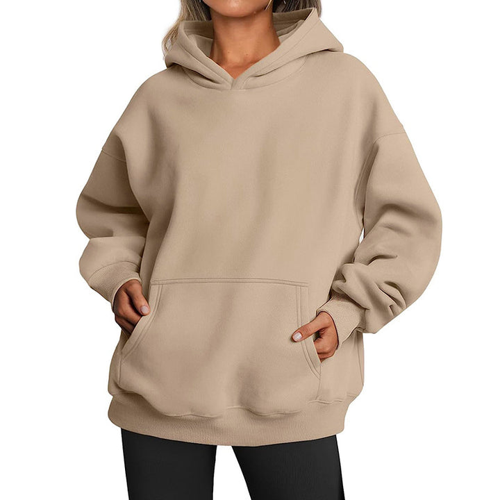 Women oversized casual hoodie with deep collar Lune London