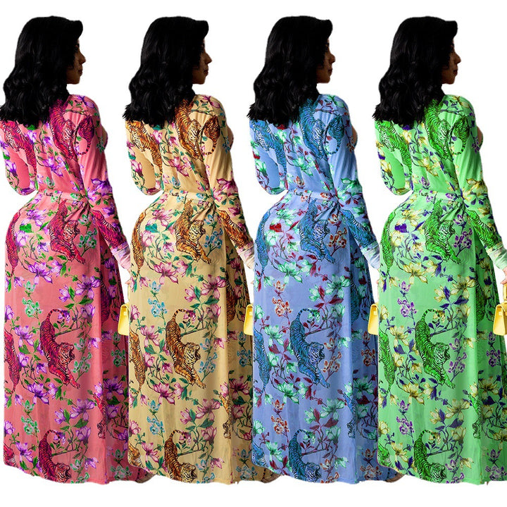 Ladies floral pattern three-piece set chic and elegant