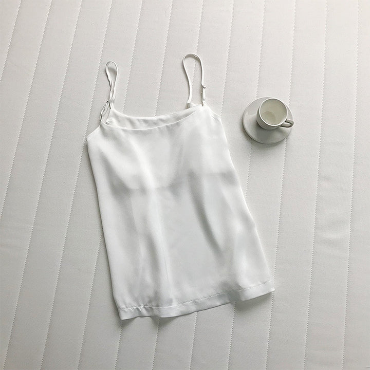 Ladies luxury satin top spaghetti Lune London