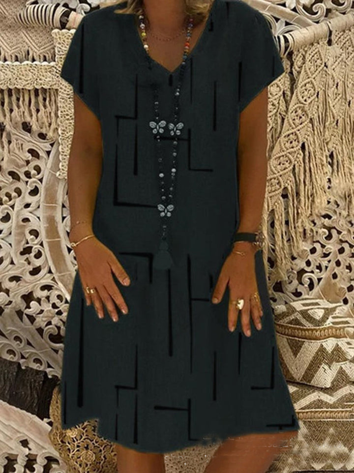 Casual summer dress for women with a modern graphic design and a flattering cut Lune London