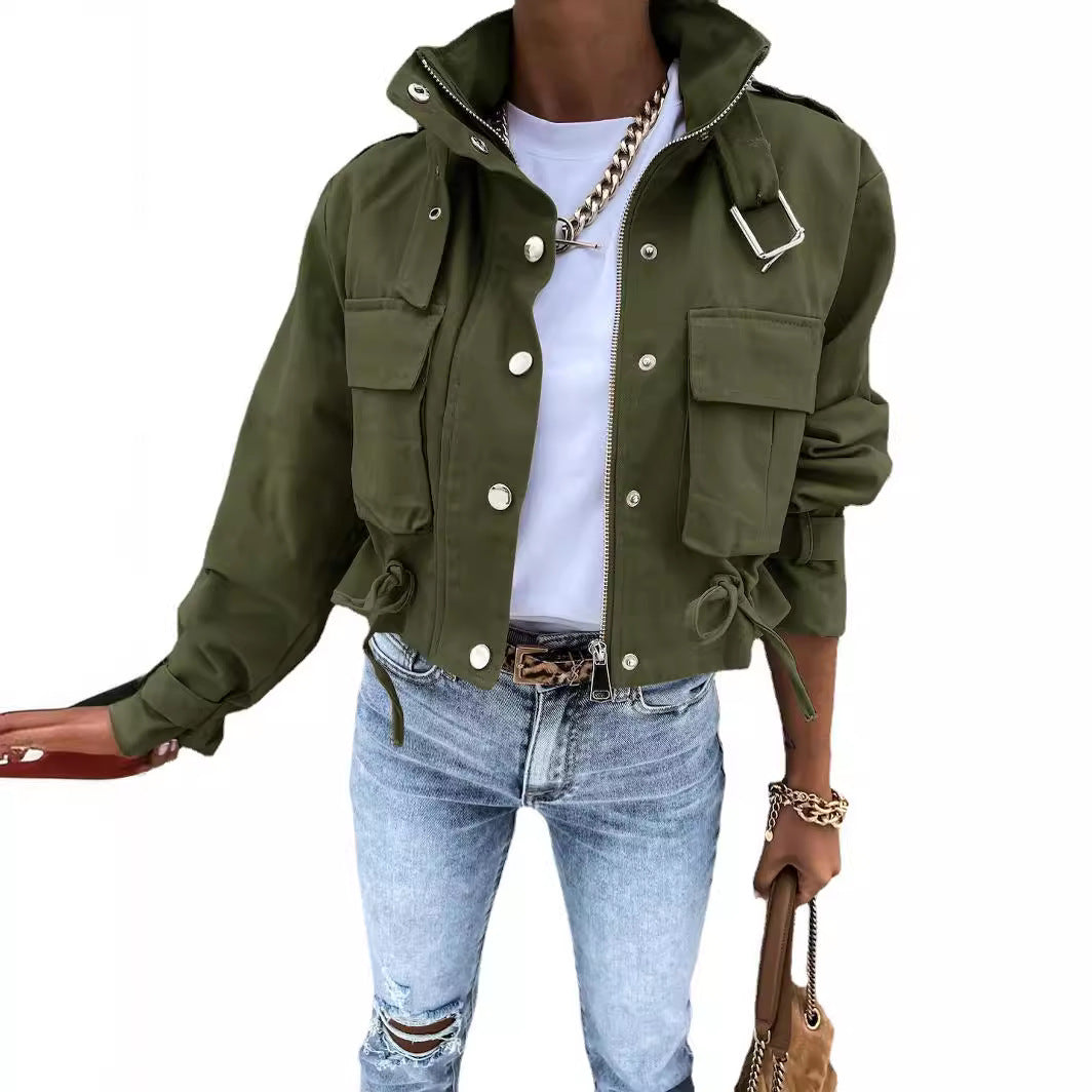 Veste utilitaire pour femmes avec ourlet ajustable et poches pratiques Chic & Stil