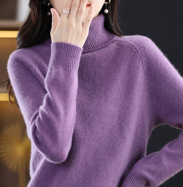 Womens cashmere turtleneck sweater Lune London