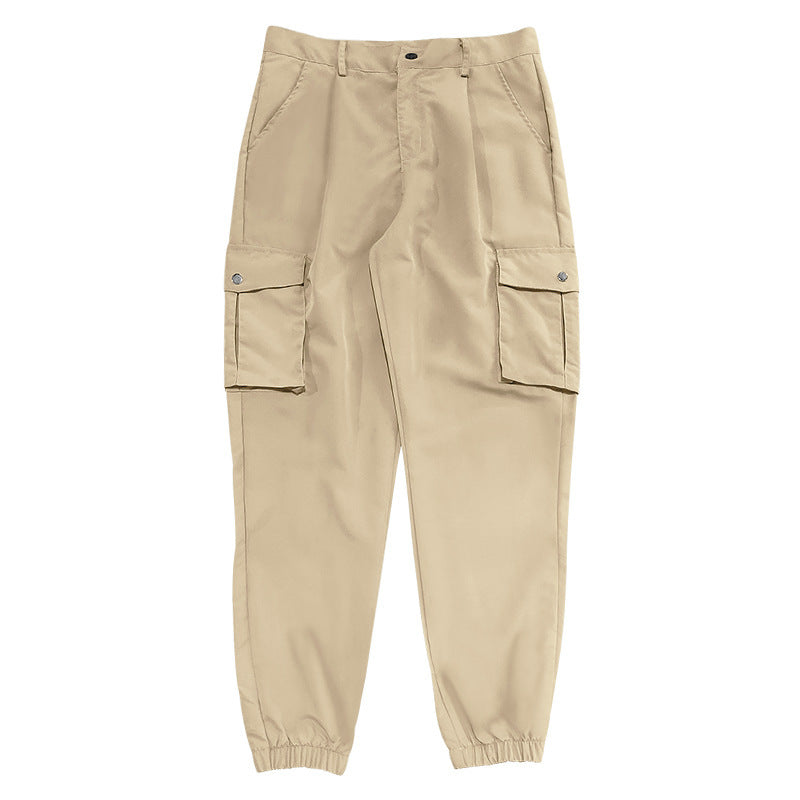 Men's cargo pants with elastic waistband and large pockets Lune London