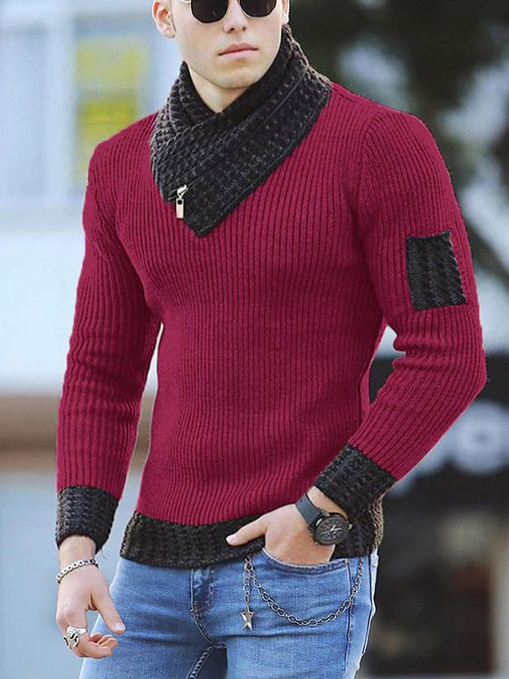 Structured men's sweater with modern high collar Lune London