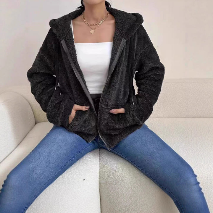 Ladies Cozy Hooded Jacket Lune London