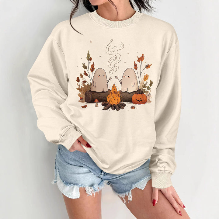 Sweat-shirt pour femmes avec motif effrayant ludique et coupe confortable Chic & Stil